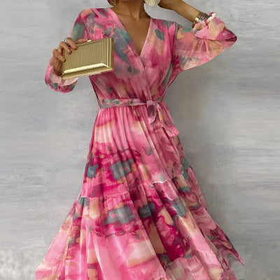 Nerithyssa – Robe Élégante à Motifs Floraux