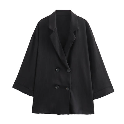 Ensemble d’Automne Zaraéa™ – Veste Plissée Élégante & Pantalon Décontracté