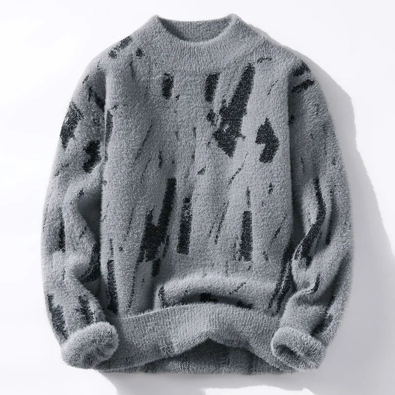 Clément - Pull en tricot doux et abstrait