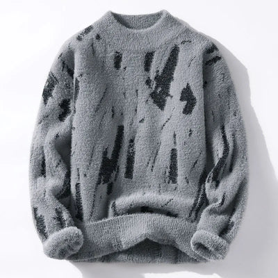 Clément - Pull en tricot doux et abstrait
