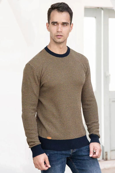 MIRAVO | Pull homme à motif carreaux