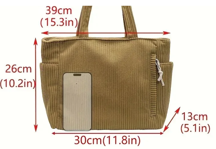 Tilda – Sac cabas côtelé avec détail en cordon
