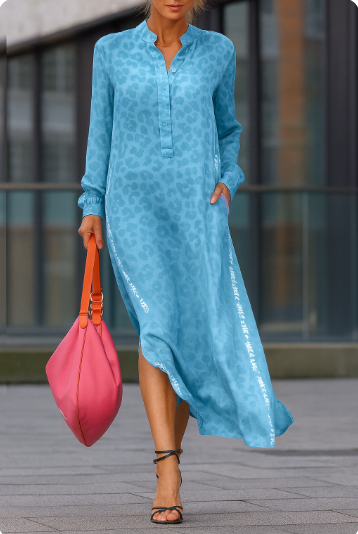 Savannah Chic | Robe Léopard Fluide et Élégante