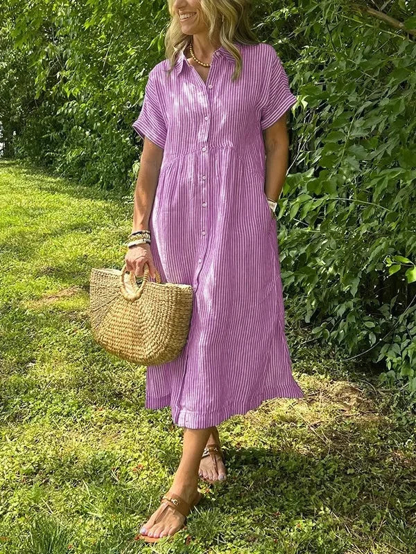Soraya – Robe Maxi d’Été en Coton