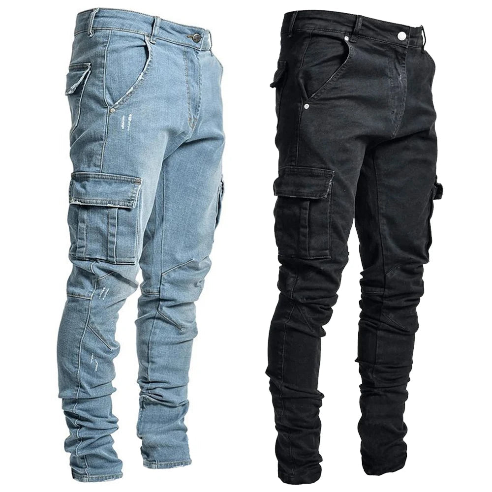 Mondriaan - Jeans élastiques avec poches multiples