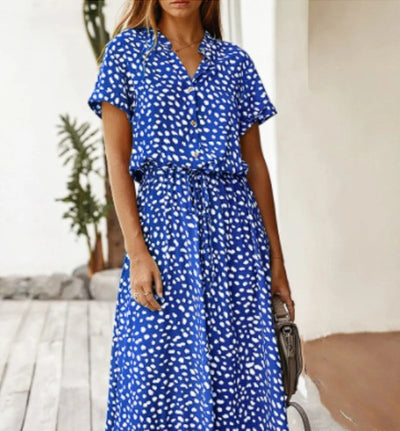 Savanna – Robe Fluide Boutonnée au Style Naturel