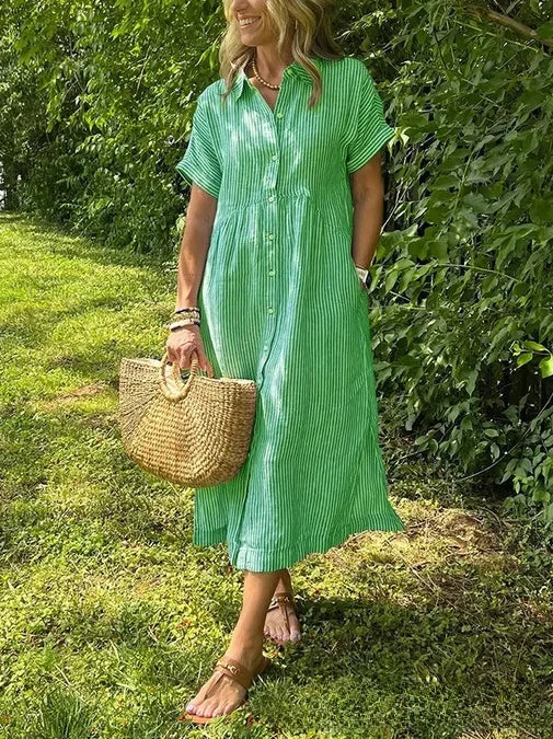 Soraya – Robe Maxi d’Été en Coton