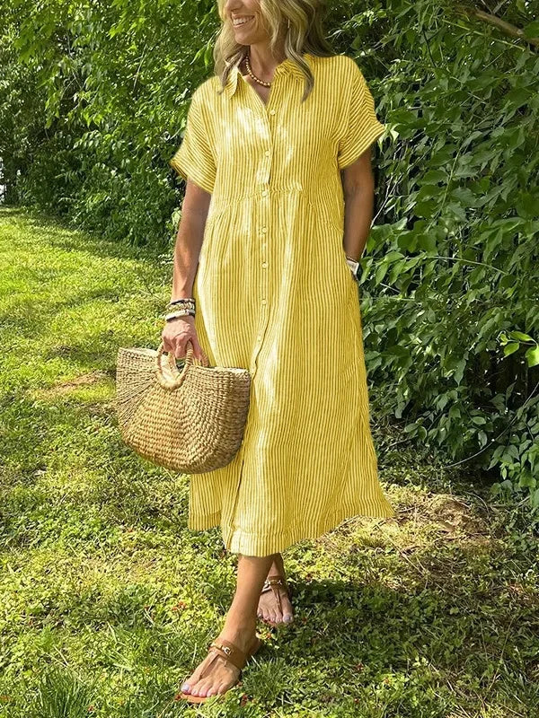 Soraya – Robe Maxi d’Été en Coton