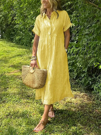 Soraya – Robe Maxi d’Été en Coton