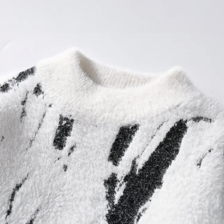 Clément - Pull en tricot doux et abstrait