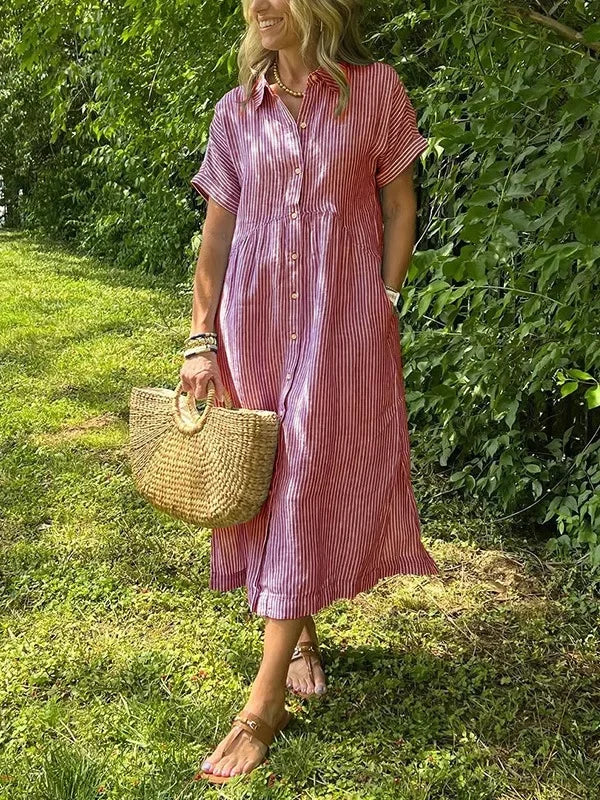 Soraya – Robe Maxi d’Été en Coton