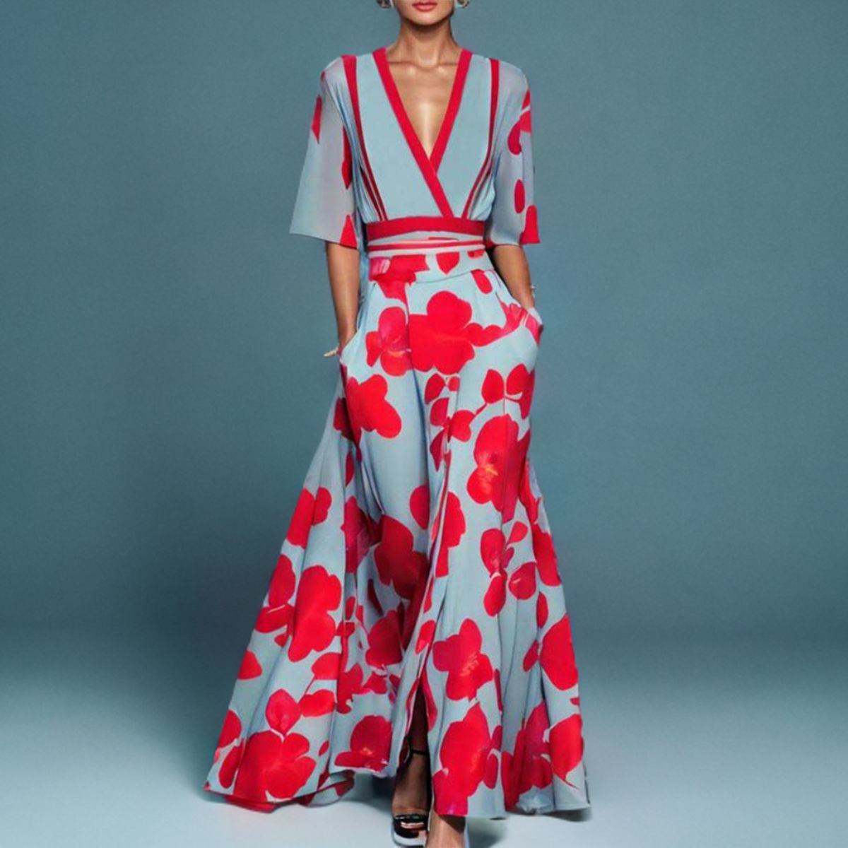 Elena – Robe élégante à manches