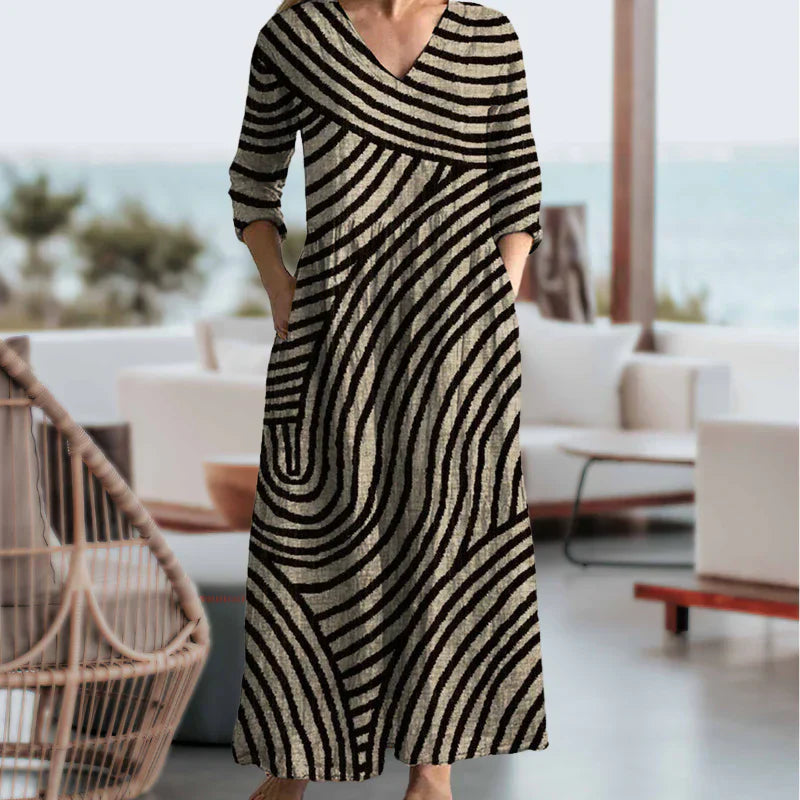AYLA | Robe Vintage à Rayures