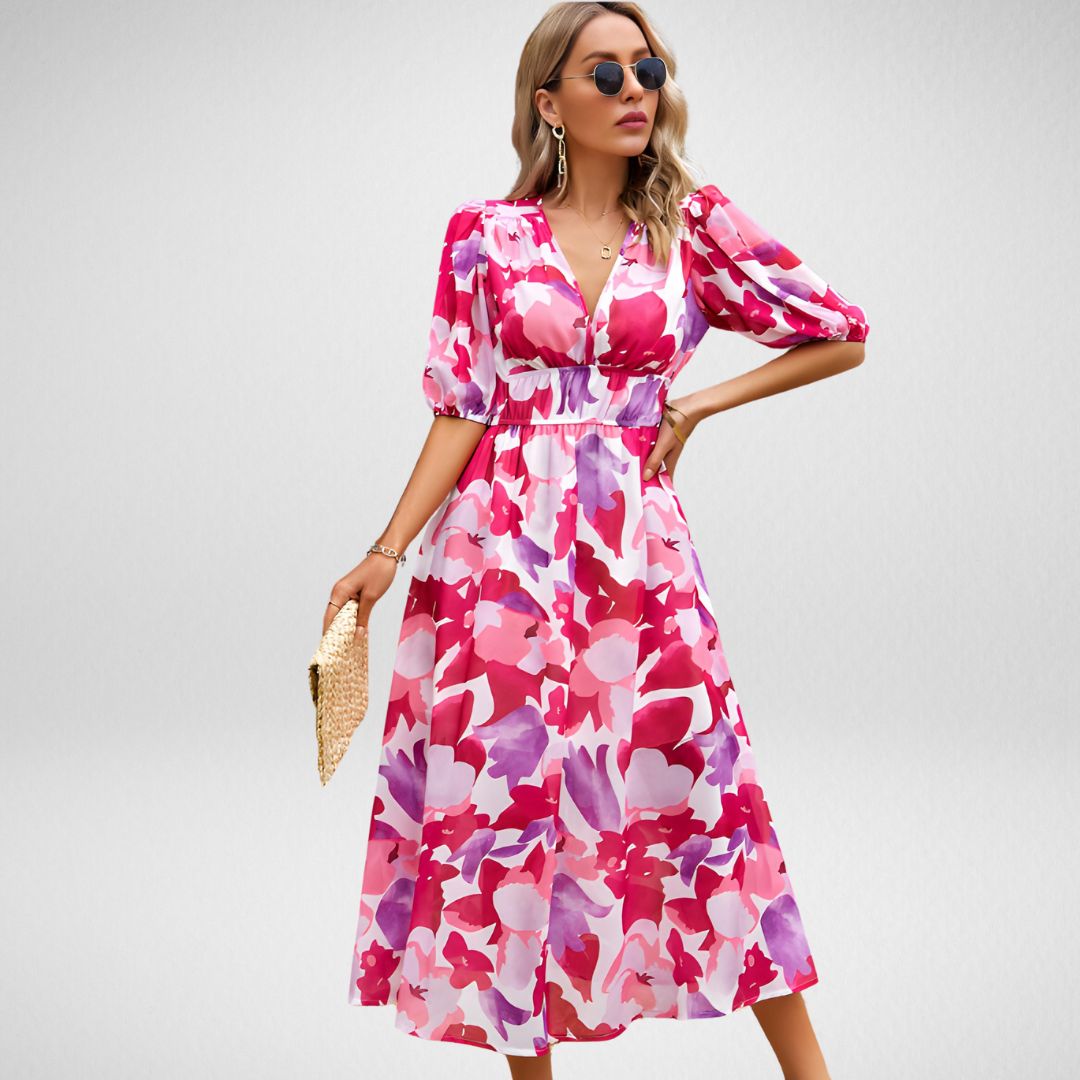 Robe Stella Charmante à Col en V