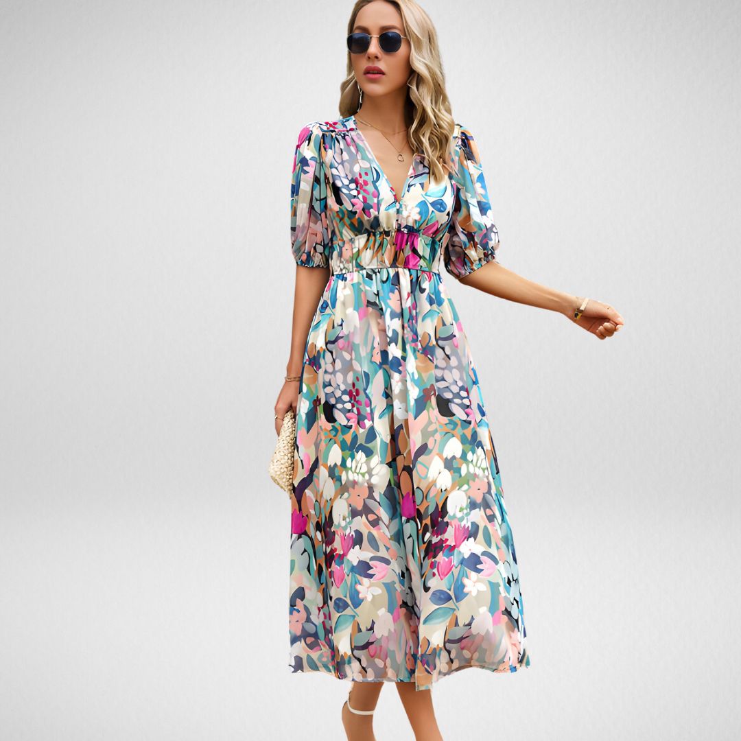 Robe Stella Charmante à Col en V