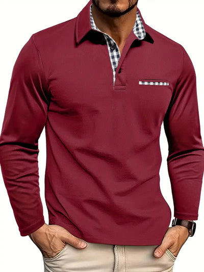 Van Laar – Poloshirt mit langen Ärmeln