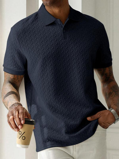 VALMER™ | Polo texturée pour homme – Élégance décontractée & confort estival