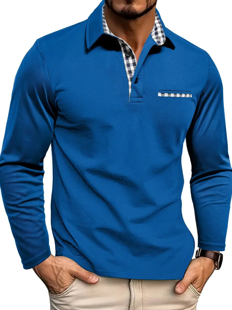 Van Laar – Poloshirt mit langen Ärmeln