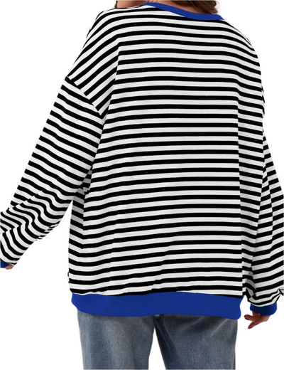 ALISA | Sweat-shirt oversize rayé