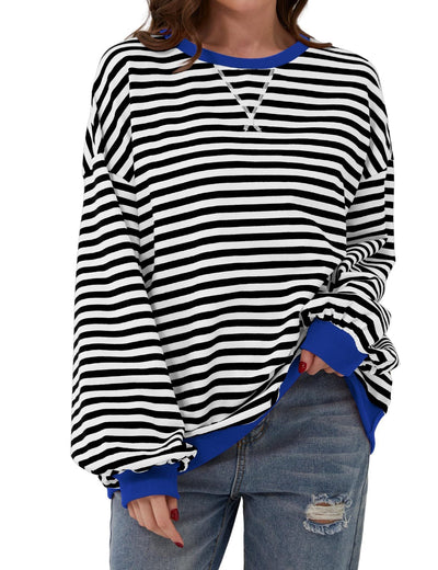 ALISA | Sweat-shirt oversize rayé