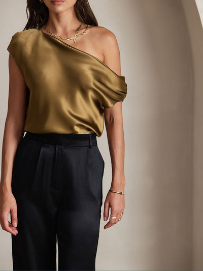 Pantalon de costume en soie classique et tendance 19 Momme, à jambes larges