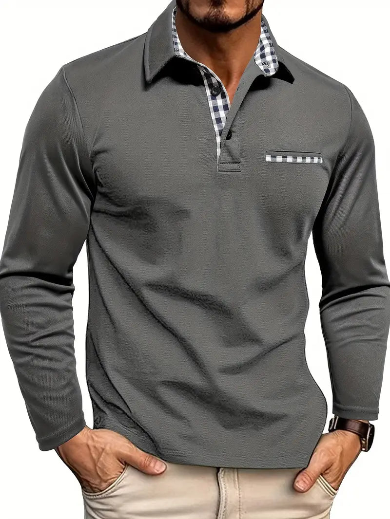 Van Laar – Poloshirt mit langen Ärmeln