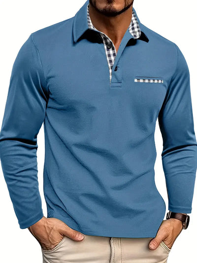 Van Laar – Poloshirt mit langen Ärmeln