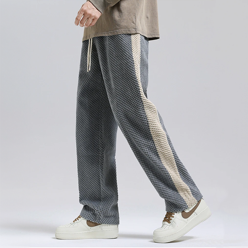 Ravi Lounge – Jogging en velours côtelé gaufré pour hommes