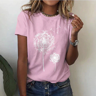 Jaleah - T-shirt élégant avec motif pissenlit