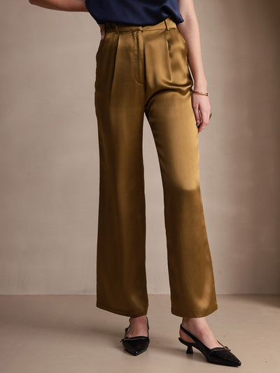 Pantalon de costume en soie classique et tendance 19 Momme, à jambes larges