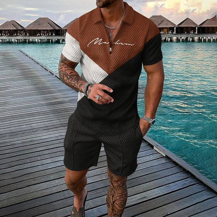 JONAS | Ensemble Polo et Short au Style Avant-Gardiste