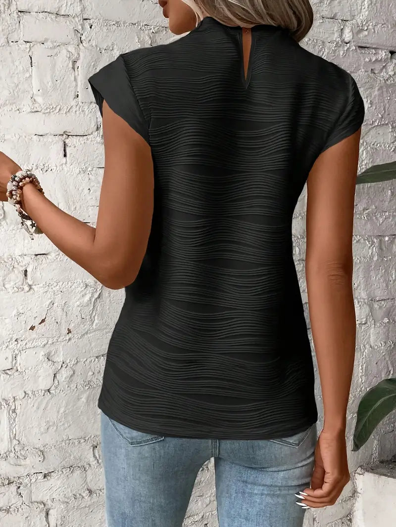 Carolyn – T-shirt élégant à col rond