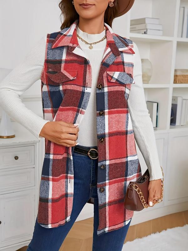 Ayana Vest Plaid™ – Élégance Décontractée sans Manches