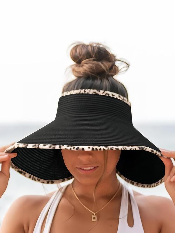 Savannah Chic – Visière Large à Imprimé Léopard