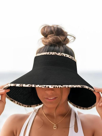 Savannah Chic – Visière Large à Imprimé Léopard