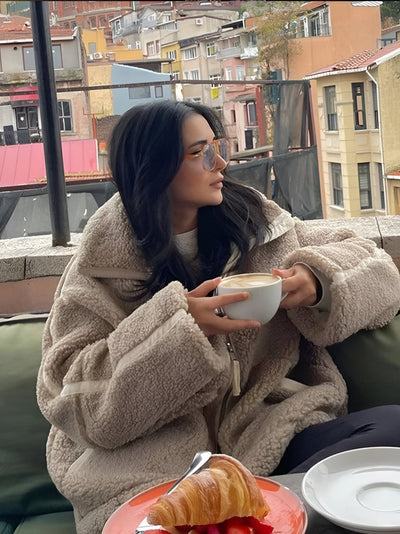 Celeste | Teddy mantel in zachte wollook