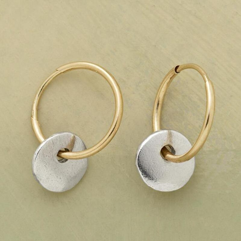 Boucles d'oreilles plaquées argent faites à la main