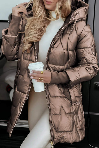 Sabine – Manteau d’hiver élégant avec capuche et rembourrage