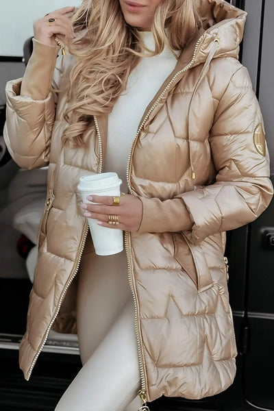 Sabine – Manteau d’hiver élégant avec capuche et rembourrage
