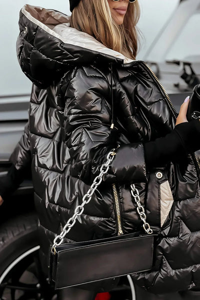 Sabine – Manteau d’hiver élégant avec capuche et rembourrage