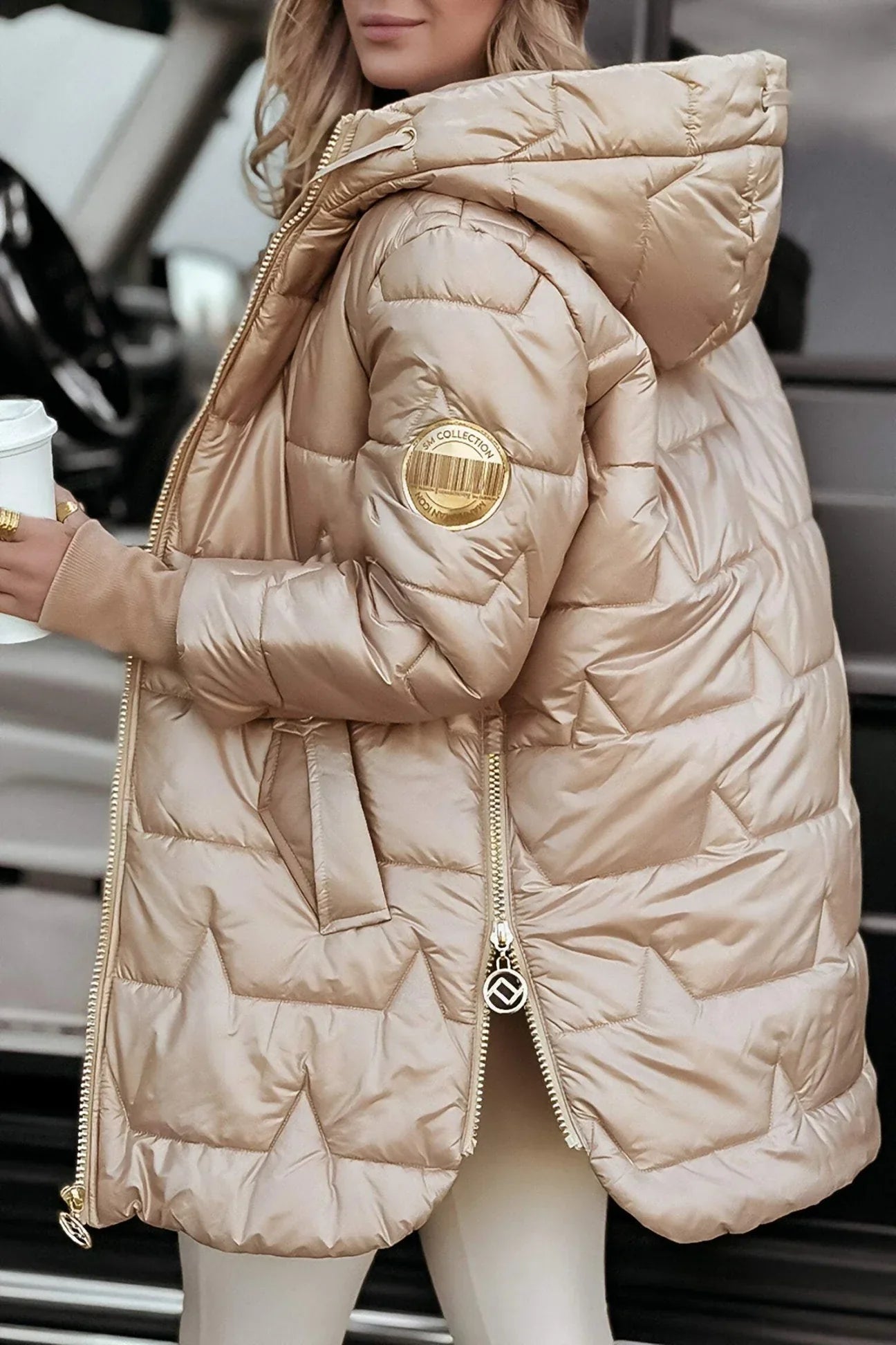 Sabine – Manteau d’hiver élégant avec capuche et rembourrage