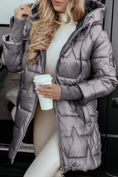 Sabine – Manteau d’hiver élégant avec capuche et rembourrage