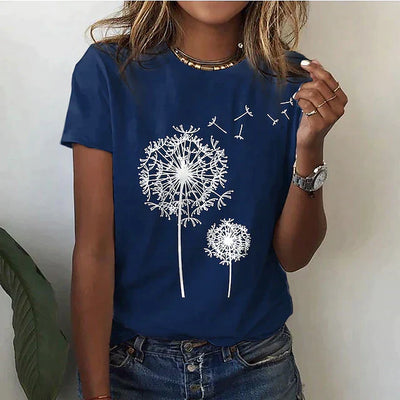 Jaleah - T-shirt élégant avec motif pissenlit