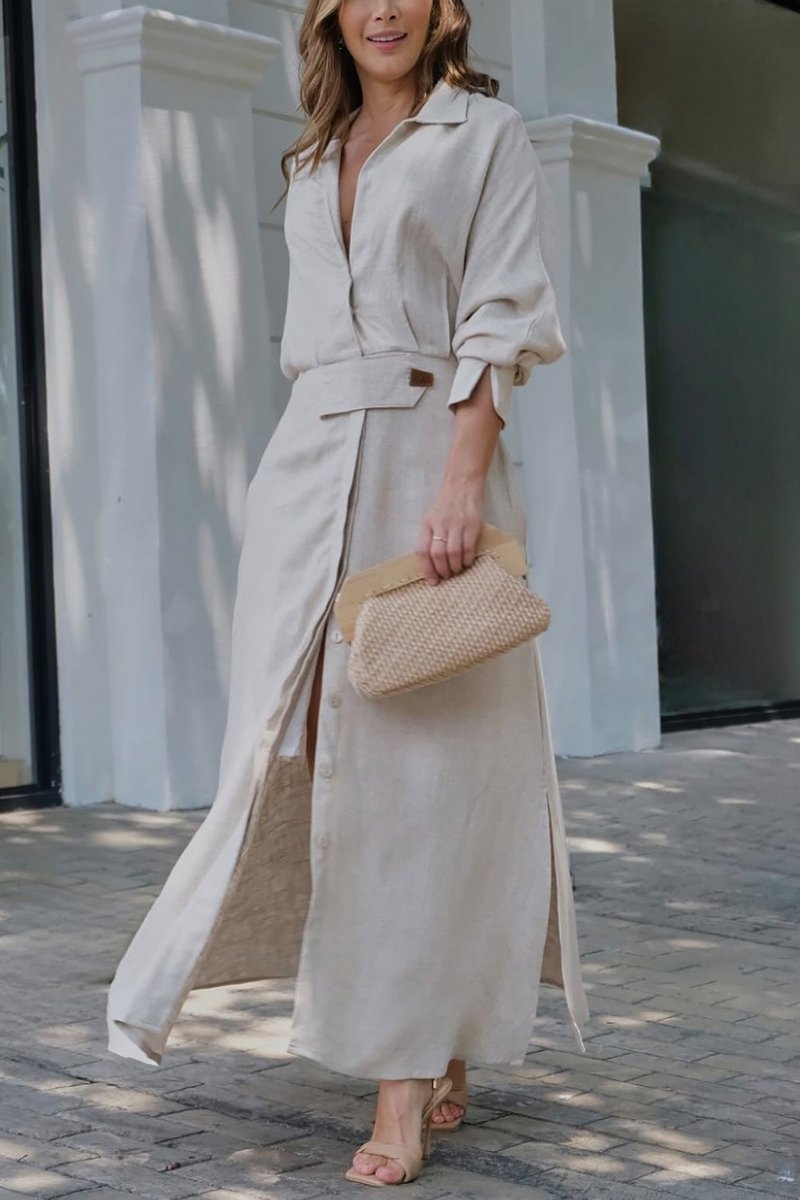 MIRAVO | Robe longue en lin