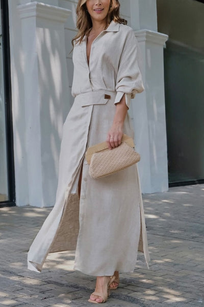 MIRAVO | Robe longue en lin