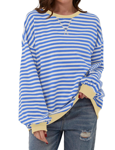 ALISA | Sweat-shirt oversize rayé