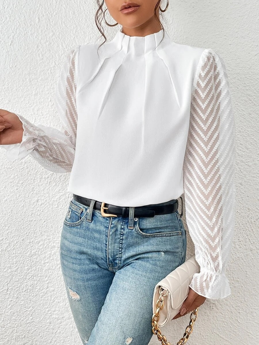 Nathalie™ | Blouse élégante à manches plissées