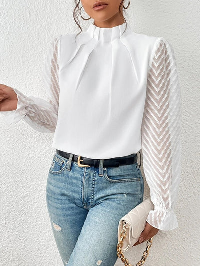 Nathalie™ | Blouse élégante à manches plissées