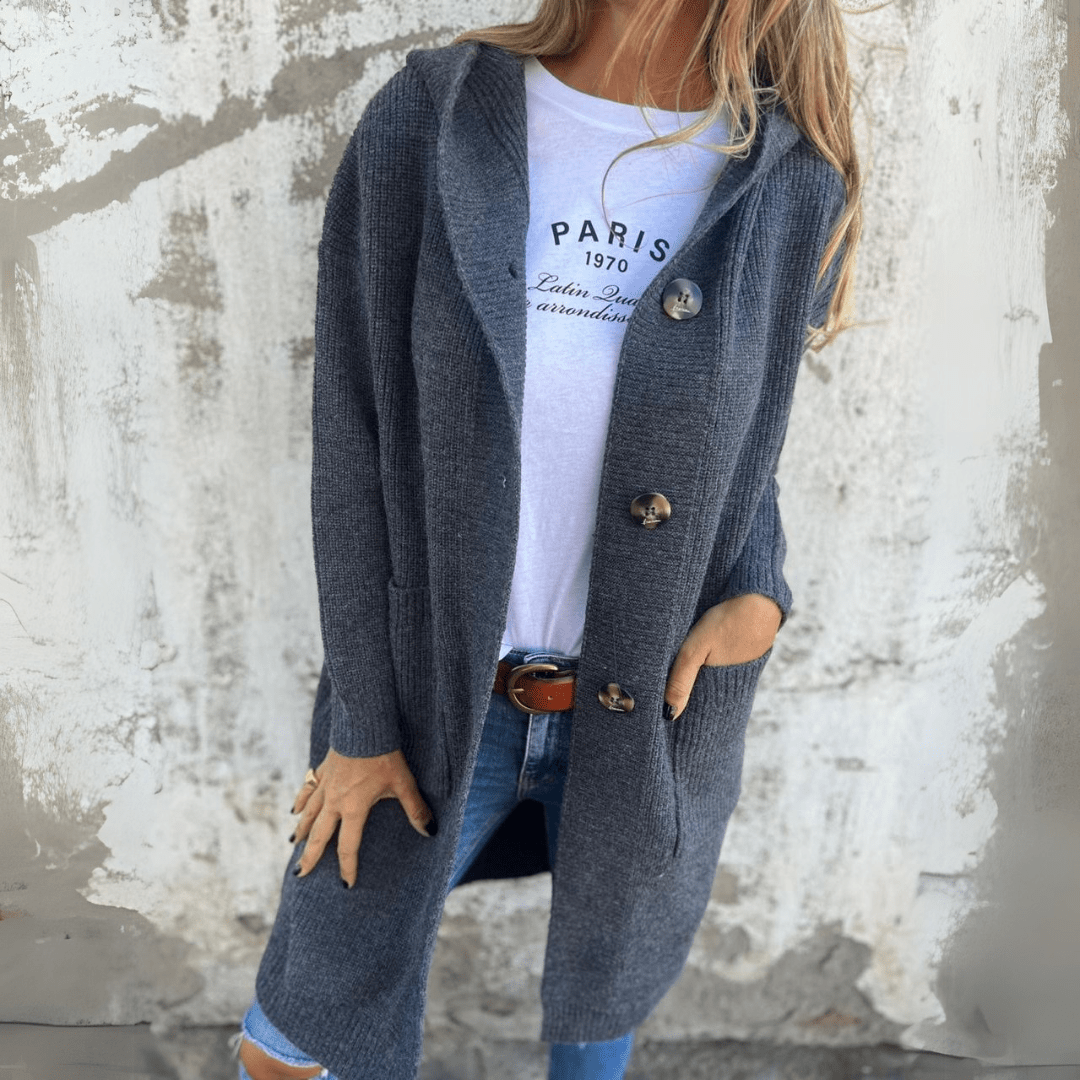 Elara - Long Gilet Tricoté