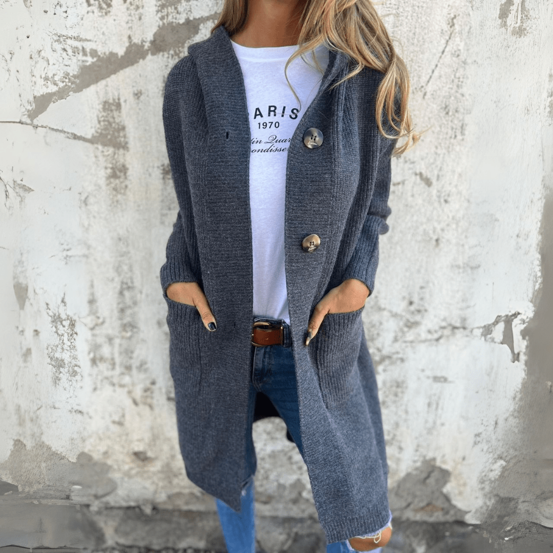 Elara - Long Gilet Tricoté